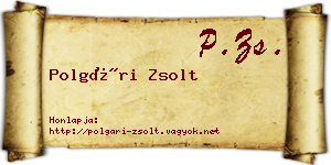 Polgári Zsolt névjegykártya